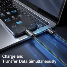 AyrStore CA-5610 Usb-C To Usb-C 100W Kablo Yatay LED Ekranli Siyah