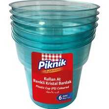 AyrStore Piknik Kullan-At Kristal Bar.6'li Renkli