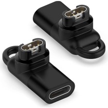 AyrStore Caseonn Taşınabilir Şarj Dönüştürücü Adaptörü Type-C Siyah 6x Pro ile Uyumlu