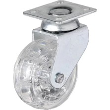 Renas Store Hts 325 - 50X20 mm Şeffaf Makaralı Tablalı Teker 4 Adet