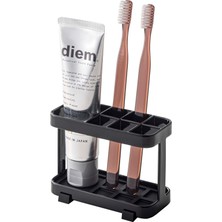 AyrStore Ev 6803 Banyo Tezgahı Için Diş Fırçası ve Diş Macunu Tutacağı, Tek Boyut, Siyah