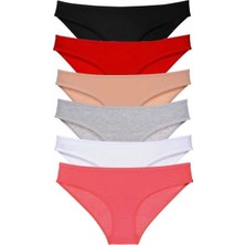 MiraLive 6 Adet Süper Eko Set Likralı Kadın Slip Külot Renk 3