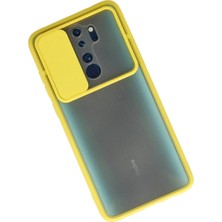 Renas Store Redmi Note 8 Kılıf Palm Buzlu Kamera Sürgülü Silikon - Sarı