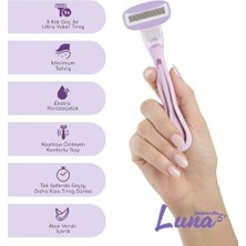 AyrStore Luna 5 Bıçaklı Kadın Tıraş Bıçağı 2 Yedek Başlıklı - Hassas Ciltler Için