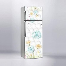 AyrStore Buzdolabı Kaplama Dolap Kaplama Etiketi Beyaz Çiçekler