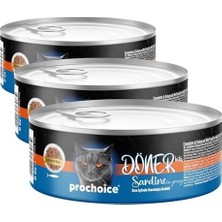 Prochoice Döner Sardine, Sos Içinde Sardalyalı Tam & Dengeli Yetişkin Kedi Maması 70 gr x 12 Adet (3 Paketi)
