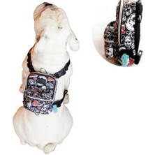 Awlook Street Smart Köpek Sırt Çantası –su Geçirmez, Göğüs Tasması Fonksiyonlu, Ayarlanabilir, Skull, Çantalı Göğüs Tasması Small