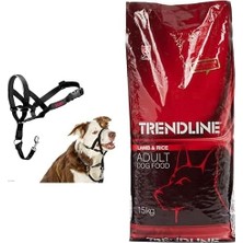 Of Animals Halti Ağızlıklı Tasma, Boyut 2 Siyah + Trendline Kuzu Etli & Pirinçli Yetişkin Köpek Maması 15 kg
