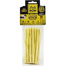 Doggie Delibon Gerçek Deriden Kalın Çubuk, THICKX12PCS., Beyaz