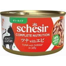 Schesir Yetişkin Kedi Konservesi 85 gr Ton Balıklı + Karidesli