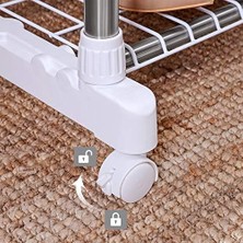 AyrStore Elbise Askısı, 95-172 cm Ayarlanabilir 2 Ayakkabı Raflı, Paslanmaz Çelik Kaplama Borular, LLR03W