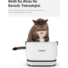 Smart Otomatik Şarj Edilebilir Bataryalı Kedi Su Sebili Hareket Sensörlü Pet Su Çeşmesi Kablosuz Evcil Hayvan Su Şelalesi Ultra Sessiz Çelik Tepsili Su Pınarı X8652