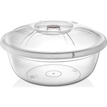 AyrStore Şeffaf Plastik Hamur Leğeni, Kapaklı, (40 Litre)