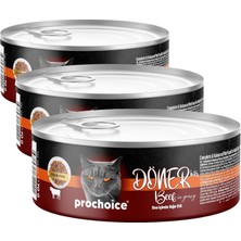 Prochoice Döner Beef, Sos Içinde Sığır Etli Tam & Dengeli Yetişkin Kedi Maması 70 gr x 12 Adet (3 Paketi)