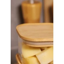 AyrStore Bambu Kahvaltılık Kapaklı Borosilikat Cam Kase Seti - Vakumlu Saklama Kabı