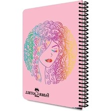 Aydogan's Faber-Castell Yüz Tasarımlı Spiralli Defter, A4, 120 Yaprak, 70G Kağıt, Çizgili, Dayanıklı Kapak, Kolay Açılan Spiral Cilt, Asorti Renkler