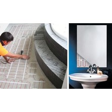 Banyo, Balkon ve Kış Bahçesi Laminant, Seramik Altı Elektrikli Yerden Isıtma Seti 10M2 (Lcd Ekran Wifi Uzaktan Kontrol)