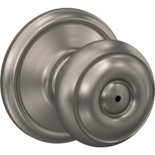 F40GEO619 Georgian Privacy Knob, Satin Nickel, New,