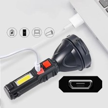 USB Şarj Edilebilir Taşınabilir LED Torch ile 2000LM Uzun Çekim Güçlü Osl El Feneri Güçlü Spot Işığı