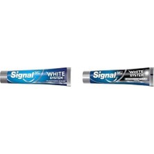 Signal Diş Macunu Original 2 Haftada Daha Beyaz Dişler 75 ml ve Signal Diş Macunu Arındırıcı Beyazlık Aktif Karbon 75 ml