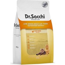 Dr.sacchi Premium Düşük Tahıllı Tavuklu Yetişkin Kedi Maması 1 kg
