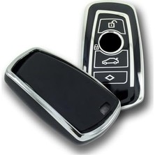 Autohan Keys Bmw Anahtar Kılıfı, Siyah Gümüş, 1 3 5 7 Serisi X1 X3 X4 X5 F10 F15 F16 F20 F30 F18 F25 M3 M4 Modelleri Için Koruyucu Kılıf