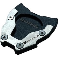 Noratech Moto Bajaj N125 ve Bajaj RS200 ve Bajaj NS400 Yan Ayak Genişletici Plaka, Paslanmaz Çelik Kickstand Uzatma Desteği, Siyah ve Gümüş, Motosiklet Aksesuarı