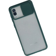 Renas Store Galaxy A02 Kılıf Palm Buzlu Kamera Sürgülü Silikon - Yeşil