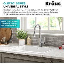 KPF-2620SFS Oletto Mutfak Bataryası, 40 Cm, Noktasız Paslanmaz Çelik