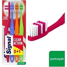 Signal Premium Action 4'lü (3+1) Yumuşak Diş Fırçası