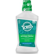 Tom's Of Maine Doğal Wicked Fresh Alkolsüz Gargara, Serin Dağ Nane Yeşili, 16 Oz. (Ambalaj Değişebilir)