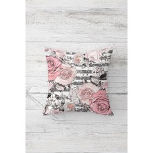 Pelangi Gül Buketi Çiçekli Çift Tarafı Baskılı Gizli Fermuarlı Yastık Kılıfı Kırlent Koltuk Yastık Kılıfı, Karışık Renkli 45 x 45, 246908346271