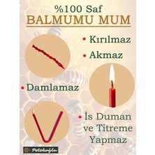 Mum Dilek Mumu Doğal Petek Ince Uzun Parti Nişan Düğün Ritüel Doğum Günü Mum 15 Adet Beeswax Candle (Kırmızı)
