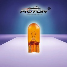Moton 12V 5W T10 Dipsiz Ampül (Sarı) 10 Adet