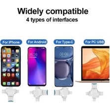 4'ü1 Arada USB 3.0 Otg Adaptörü Sd/tf Kart Okuyucu Ile, Type-C ve Lightning Bağlantıları, iPad ve Telefonlar Için Dosya Transferi Desteği ile Çok Yönlü Mobil Depolama Cihazı. (4in1)