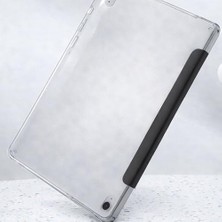 Galaxy Tab S8 Plus ile Uyumlu Tablet Kılıfı Şeffaf Arka Kapak Smart Cover Katlanabilir Standlı Kalem Yuvalı Darbe Emici Koruyucu Tablet Kılıfı Akıllı Uyku Özellikli Mavi