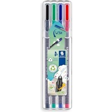Die Grup Ergonomik Üçgen Fineliner Kalem Seti, Klasik Renkler, 0.3 Mm, 4'lü