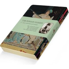Die Grup 4'lü Çizgisiz Defter Seti - Osman Hamdi Bey Temalı, A5 Boyut