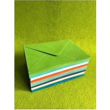 100 Adet Yapışkanlı Renkli Zarf (13 x 18 cm - 120 Gr) Kalın Gramaj Büyük Boy Renkli Zarflar 5485478541201