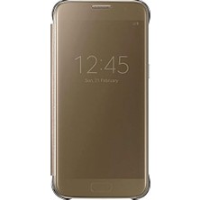 Galaxy S7 Cep Telefonu Kılıfı, Şeffaf Altın