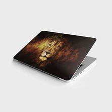 Laptop Notebook Pc Kaplama Etiketi Aslan Siyah Zemin