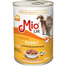 Tech Butiq Mio 415 gr Kedi Yaş Mama, Sterilize/tavşanlı x 24 Adet
