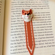 Brand House 3D Shiba Köpek Tasarımlı Kitap Ayracı Çok Renkli Dekoratif Ayraç