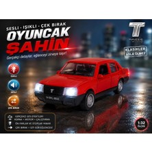 Aksoy Toys Oyuncak Çek-Bırak Işıklı Sesli Tofaş Şahin Kırmızı Renk 12 cm