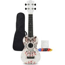 Die Grup Baykuş Desenli Soprano Ukulele Kapağı, Eğlenceli ve Renkli