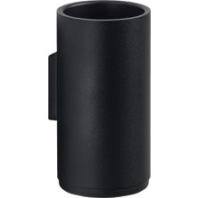 Rim Duvar Için Diş Fırçası Kabı, Çap 7 Cm, Yükseklik 13,6 Cm, Siyah