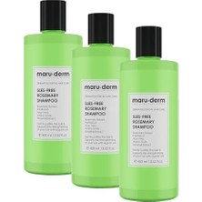 Maruderm Sles Içermeyen Biberiye Şampuan 400 ml (3 Paketi)