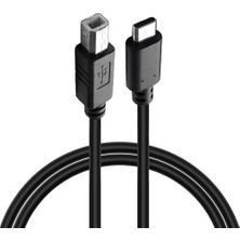 Type-C To Usb-B Yazıcı Tarayıcı Printer Kablosu (1.5 Metre) - Pc ve Laptop ile Yazıcı Ara Bağlantı Data Kablosu - USB 2.0 Hızlı ve Stabil Yazdırma - Kolay Kullanım - Usb-C Printer Kablosu