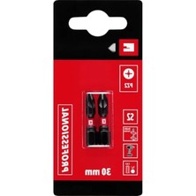Die Grup Dayanıklı Çift Torsiyonlu Darbeli Bit Seti, 2 Parça, 30 Mm, Pz2