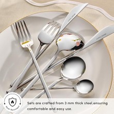 Elegance Focus Platin 12 Kişilik 84 Parça Çatal Kaşık Bıçak Takımı